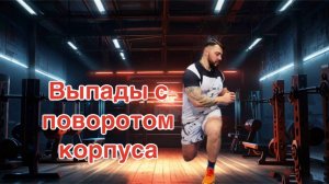 Выпады с поворотом корпуса