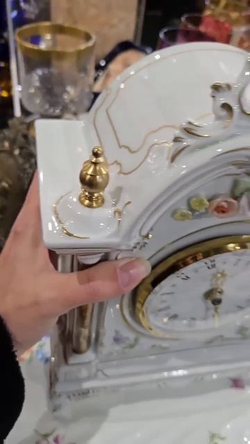 Часики каминные. Фарфор. винтаж обзор фарфор находк?