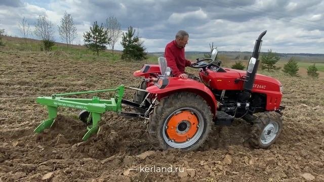 Плуги Kerland B-2.25 в работе с минитрактором Shifeng SF-244С
