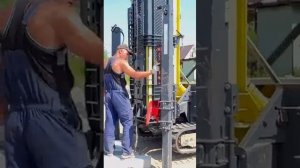 Забивка ж/б свай под каркасный дом