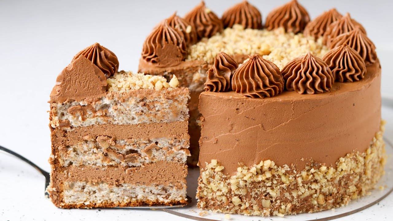 Знакомый вкус по-новому Ореховый ТОРТ с карамельно-шоколадным кремом_ КРЕМ ДЛЯ ВЫРАВНИВАНИЯ торта