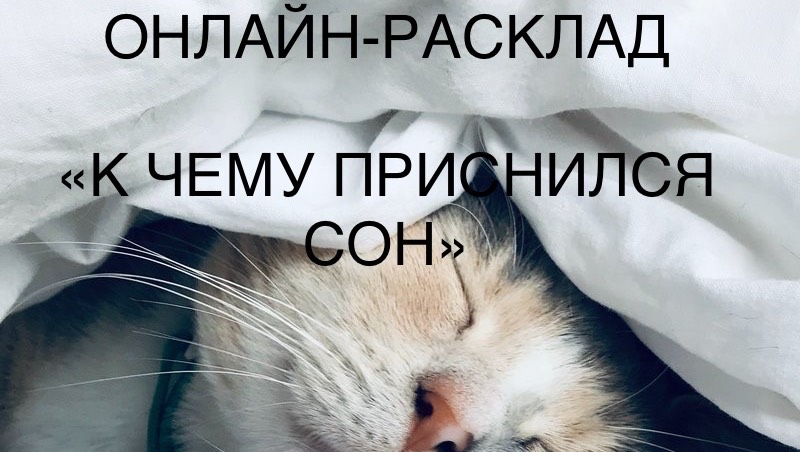 ОНЛАЙН-РАСКЛАД «К ЧЕМУ ПРИСНИЛСЯ СОН»
