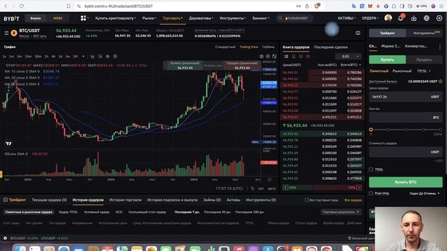 4. Биржа Bybit - конвертация и спотовая торговля