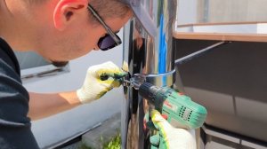 Установка дымохода на  Банный Чан ЦМОК.