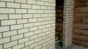 баня из бревна,перегородки из кирпича.ответы на вопро?