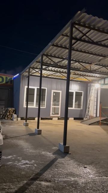 Доделываем навес от снега и дождя на шиномонтаже смотреть онлайн