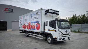 FAW TIGER 6G с рефрижераторным фургоном, ХОУ TOROS 1200, гидробортом DIMT