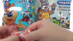 Микс кукурузных палочек с игрушками для мальчиков. Мика, Королевские, Пеликан и др.