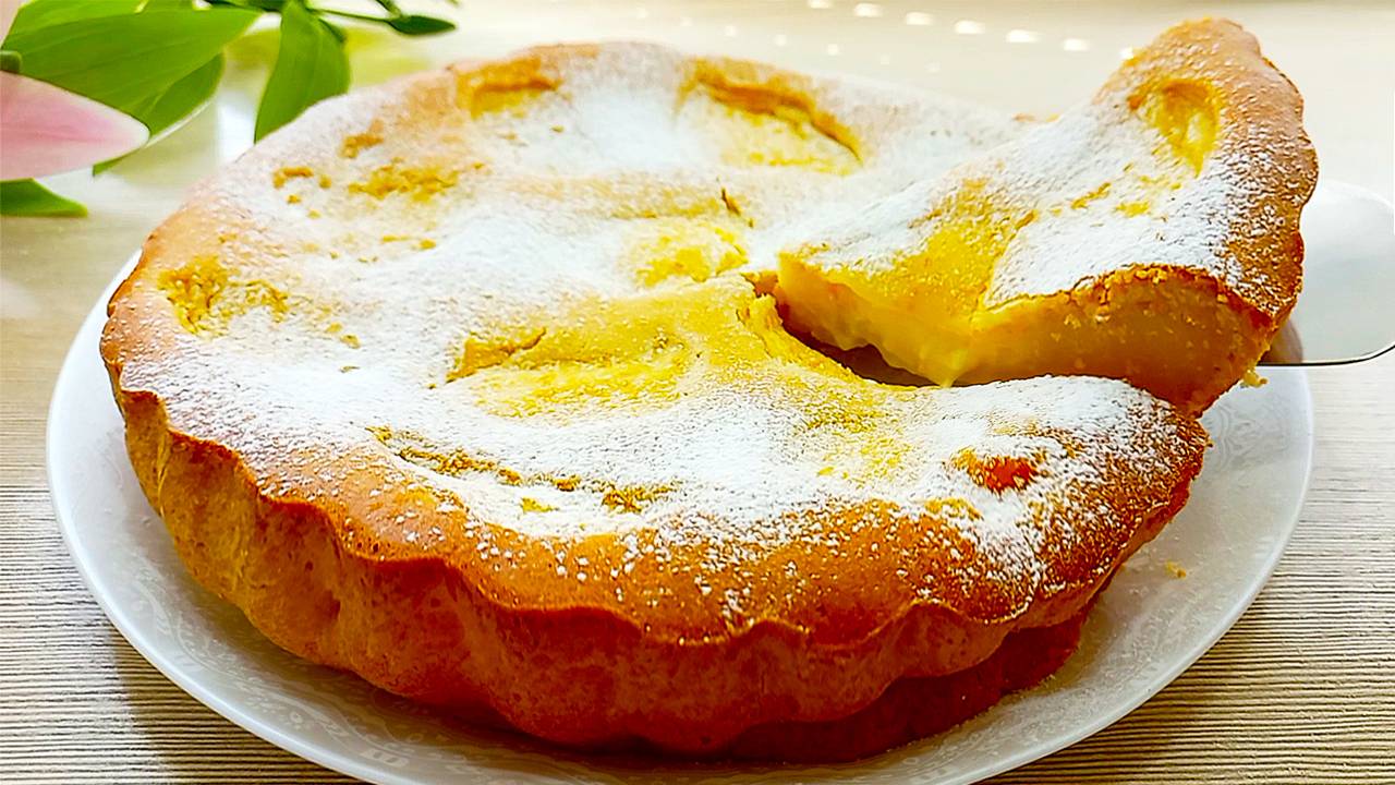 🍋Лимонный пирог с заварным кремом! Идеальный рецепт домашнего десерта!