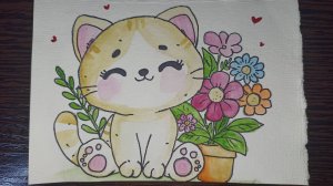 Котенок / Рисунок акварелью