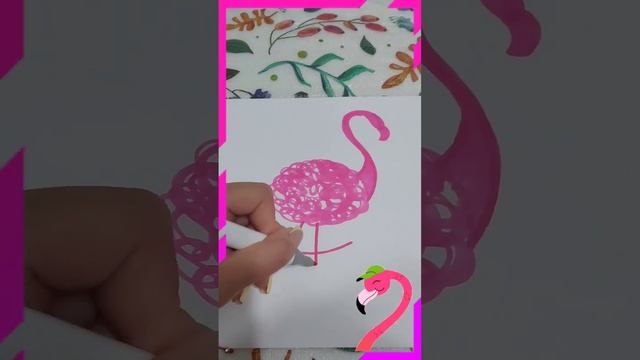 Фламинго рисунок раскраска#shorts#drawing#flamengo