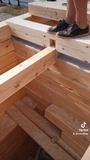 балки потолка#woodworking #своимируками #строительство #дом смотреть онлайн