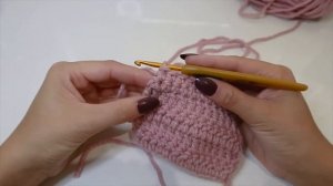 Столбики без накида крючком Вязание крючком для начинающих