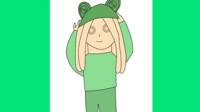 speedpaint новой работы💓. Девочка-лягушка 🐸💚