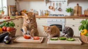 Котики и мышка