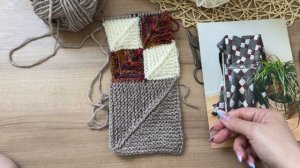 🔴 МК плед МОЗАИКА печворк 🔴 печворк спицами