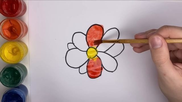 Bolalar uchun gul chizish / FLOWER KIDS Drawing with song for kids / ЦВЕТОК для детского рисования