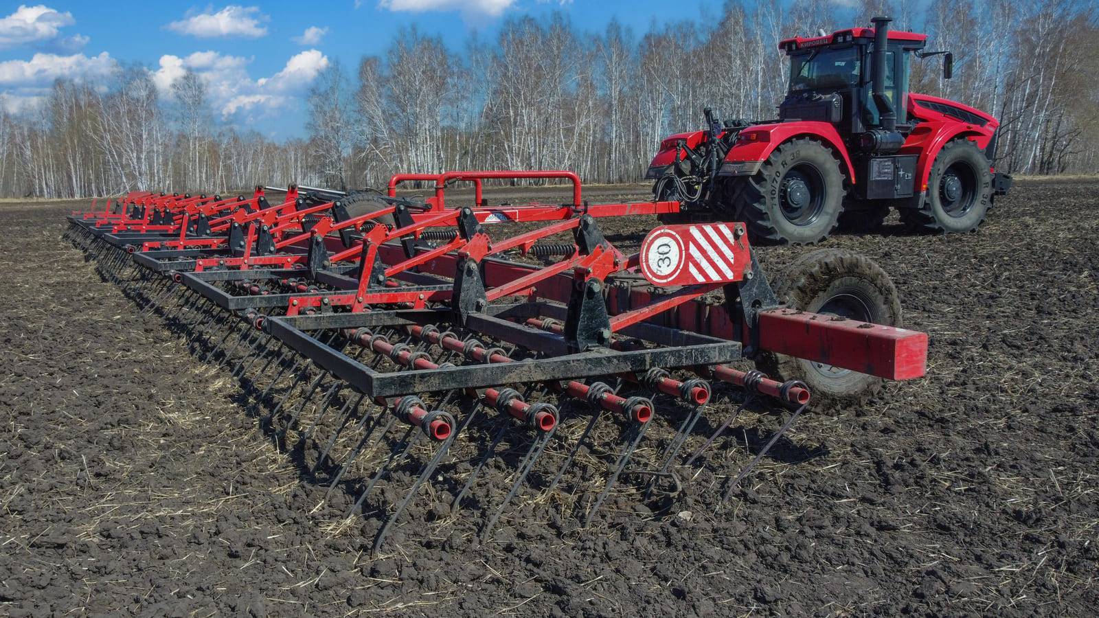 Универсальная тяжелая средняя пружинная борона  СоломМастер 21 от заводаWillock FarmВиллок Фарм