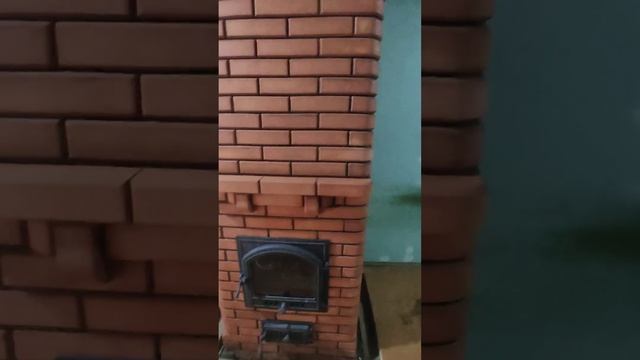 Отопительная печь грубка с большой дверью со стеклом #