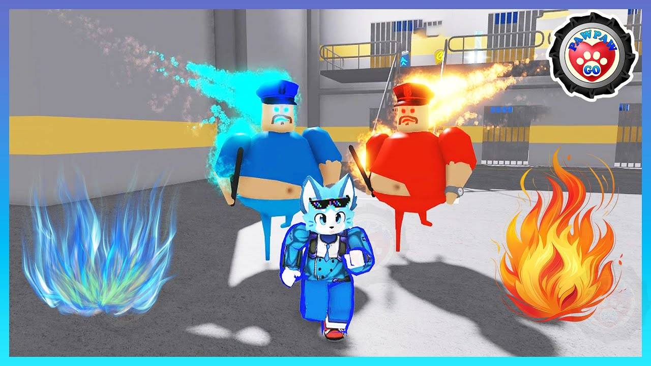 ROBLOX 🔥 Огонь против Воды СПИДРАН «Побега из тюрьмы»!