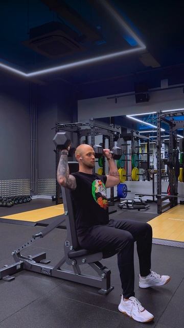 Жим гантелей вверх сидя смотреть онлайн