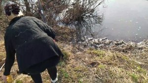 Выехала на природу на рыбалку в России в городе Прокопьевск