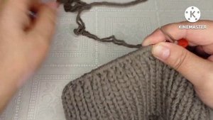 Фиксированный отворот, вяжем спицами..