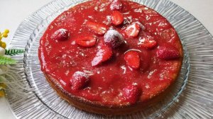 Пирог с клубникой очень нежный и вкусный