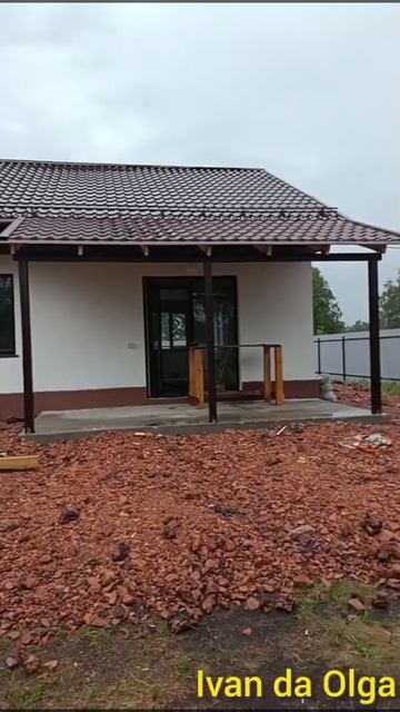 Покрасил в цвет крыши террасу дом строительство
