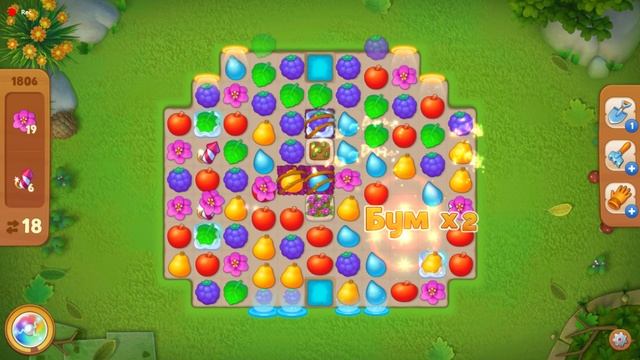 1806 Gardenscapes Hard Level  Прохождение Игры