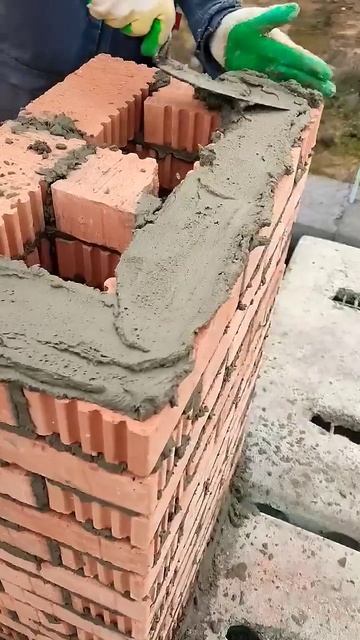 Кладка кирпича. Облицовка & черновой #construction #стройка #?