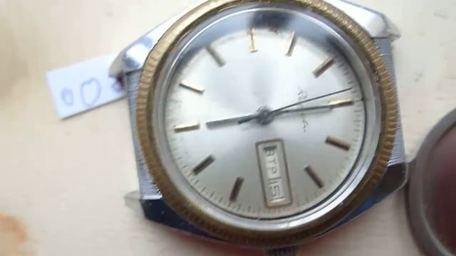 Часы Ракета ролекс, рифлёный жёлтый ободок, двойной ка смотреть онлайн