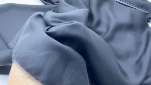 Крепдешин  чёрного цвета однотонная 46746