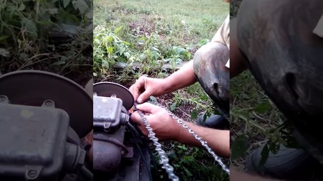 Расточка цепи на электро Интерскол. смотреть онлайн