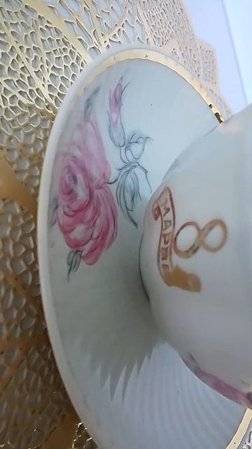 Чайная пара Дулево "Роза" 67 г. Фарфор СССР смотреть онлайн