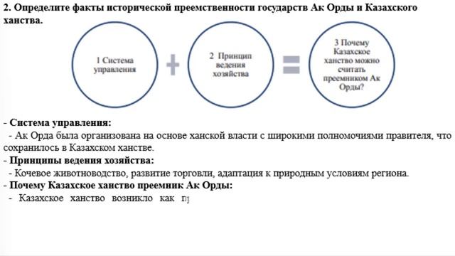 10 класс История Казахстана 3 четверть СОР 1 История гос