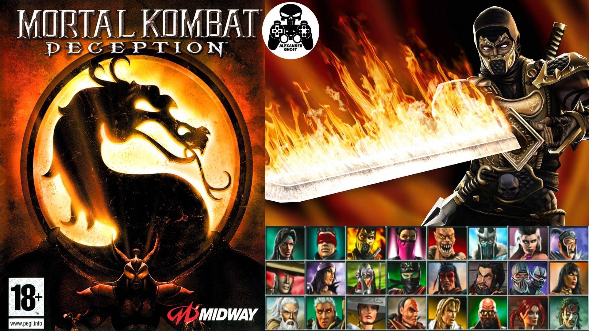 Mortal Kombat Deception Sony PlayStation 2 прохождение Scorpion