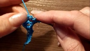 Необычный набор крючком без цепочки из воздушных петель