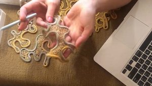 Ирландское кружево. Шнур+тунисская сетка