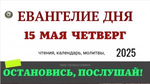 15 МАЯ ЧЕТВЕРГ ЕВАНГЕЛИЕ ДНЯ  2025 #евангелие