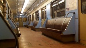 Вагон 81 714 № 9357 в метро. Филёвская линия. Последние годы эксплуатации Номерных на ФЛ.