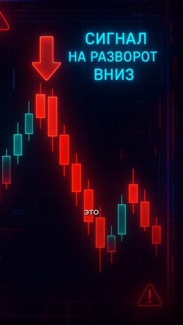 Медвежье поглощение — сигнал на шорт. Вход, стоп, цель.