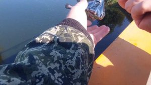 Ловля уклейки с моста.