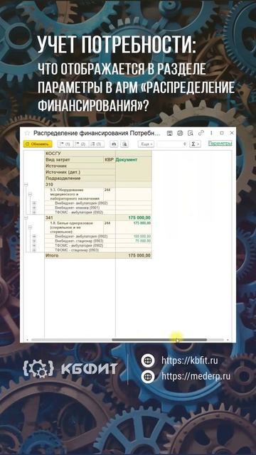 КБФИТ:МЕДЕРП. Учет потребности:Что отображается в «Па?