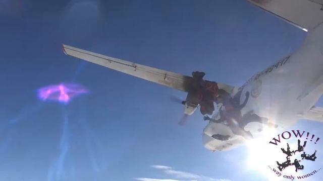 Женский рекорд Черноземья по парашютному спорту в классе большие формации 2015