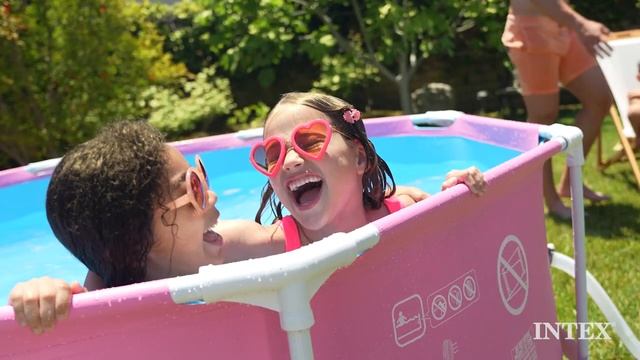 Каркасные бассейны Intex Pink Metal Frame Above Ground Pool