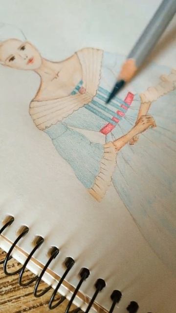 #shorts ✨ Эскиз платья в стиле середины 19 века смотреть онлайн