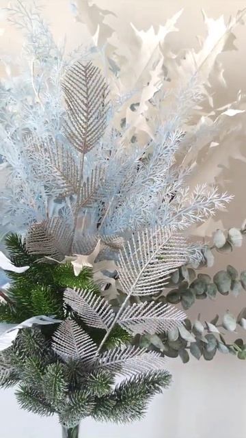 новогодний декор литая хвоя ветки серебро смотреть онлайн