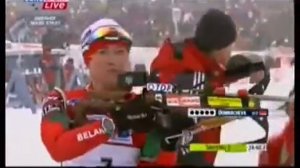 Дарья Домрачева стреляет по чужой мишени! Оберхоф 2010