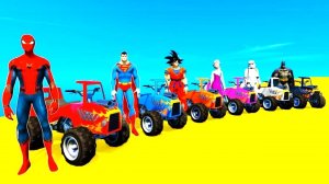 Цветные Квадроциклы для Супергероев Большой Спиннер для Человека-паука Мультфильмы для детей